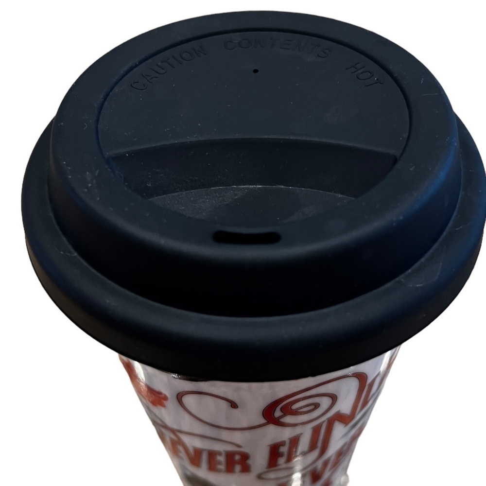 OWLCRATE Nevernight Ceramic Travel Coffee Mug And Silicone Lid Red Roses & Crows - Picture 5 of 9